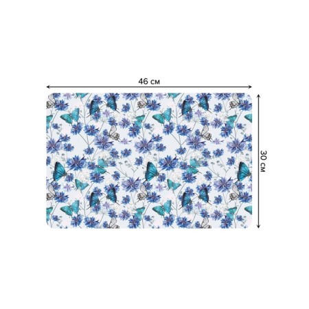 A set of napkins for setting the table "Field of cornflowers", rectangular, rounded edges, size 30x46 cm, 4 pcs-2
