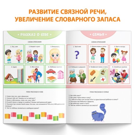 The book "Logoped Lessons. Schemes for compiling stories ”, 24 pages, 5-7 years old-3