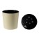 Plastic pot Live-In-Green with the Vega tab, D = 25 cm, 10.2 l, vanilla color
