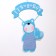 Decorative decoration (suspension) "Bear It’s a Boy" 30.5x30.5x49 cm, blue