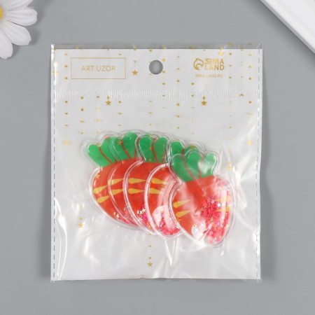 Shaker for creativity PVC "Carrot" with a glitter of 5.5x4 cm-3