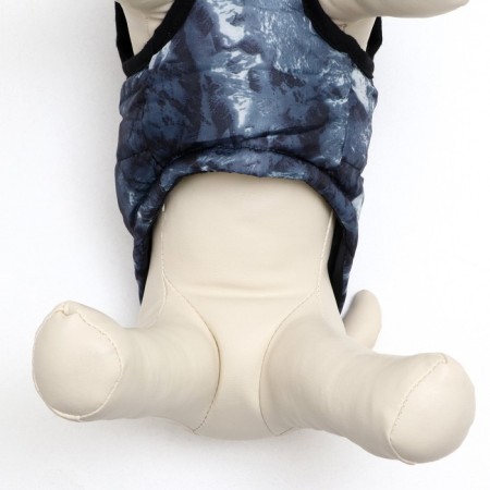 A jacket for dogs with a zipper "Primes", size S, blue (DS 27, Osh 26, OG 38 cm)-3
