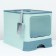 Closed toilet 50 x 40 x 40 cm with a retractable pallet, green