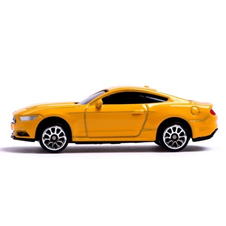 Metal Metallic Ford Mustang, 1:64, yellow color-1