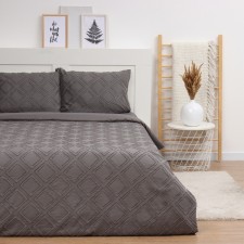 Постельное бельё LoveLife Tufting 2сп "Ромб" 175*215см,200*230см,50*70см-2шт, цвет серый, 110 г/м2