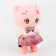 Soft toy "doll" with strawberries, 25 cm, pink color
