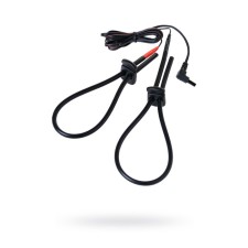 Lasso for the penis Mystim Rodeo Robin, electrical stimulation, silicone, black, 42 ​​cm