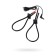 Lasso for the penis Mystim Rodeo Robin, electrical stimulation, silicone, black, 42 ​​cm