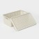 Storage basket with a “knitting” lid, 3 l, 26.5 × 15 × 10 cm, white color
