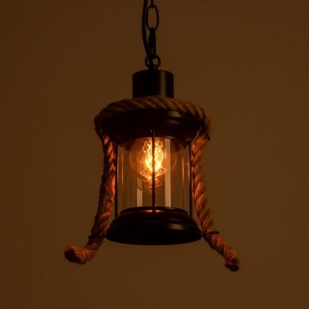 Lamp "Lantern" E27 40W black 8x8x15-115cm-3