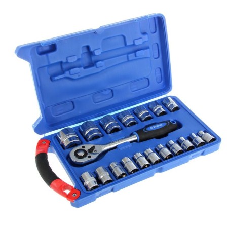 A set of tools in the case of the tundra, automobile, CRV, 1/2 ", 19 items