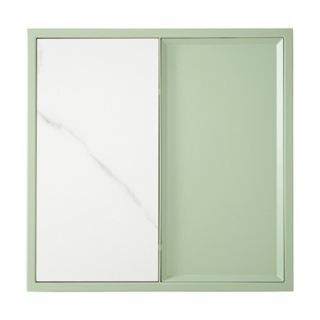 Coffee mayen table, 450 × 450 × 550 mm, white / green color-3