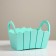 Kashpo wooden 25.5 × 16.5 × 17.5 cm "Maria", lateral handles, MDF, mint