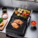 Electric grill KitFort KT-3664, 2000 W, anti-stick coating, 35x34 cm, black