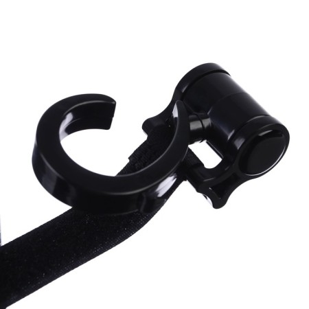Hook for bags on a stroller, plastic, rotates 360 °, Velcro, black color-5