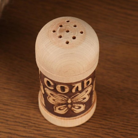 Set for spices "Moth" Sol-Peretz, 3Pr. Memorial 4.5x9cm, birch bark-3