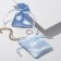 Satin gift bag, 7 × 9 cm, heavenly blue color