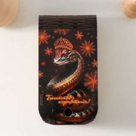 New Year's box "Snake. Wealth" 13x7x4 cm-1