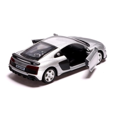 Metal machine Audi R8 Coupe, 1:32, inertia, doors open, color gray.-3