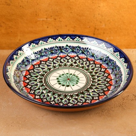 Largan Rishtan ceramics "Patterns", 25 cm, blue-9