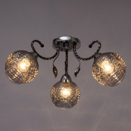 Teresa chandelier 3x40W e27 chrome, black chrome 55x55x21cm-2