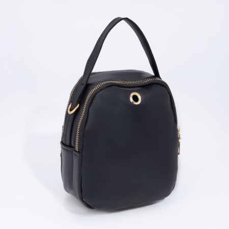 Bag Cross-Bodi with a zipper, black color-1
