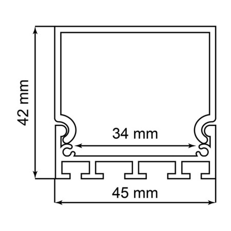 Feron LED profile Feron, Cab268, 2 m, black color-1