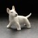 Porcelain figurine "Bulsterier in the rack", 10x12x7 cm