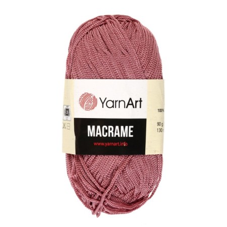 Yarn "Macrame Macrama" 100% polyester 130m/90g (141 lingonberries)-1