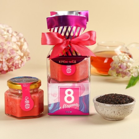 Set "March 8": Cream-mother 120 g, tea 50 g.