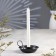Metal candlestick "Plant", one candle, 14.2 x 6.5 cm, black