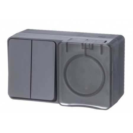 Block, OP, AtlasDesign Profi54 Sche Atn544074, 2 Key, Roset, 16a, Anthracite