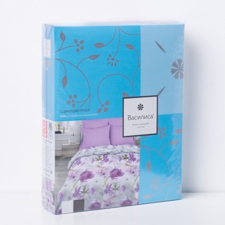 Bed linen 2 joint venture. "Vasilisa" lilac smoke 175x215 cm, 200x215 cm, 70x70 cm - 2 pcs.-4