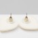 Acryl Earrings "Heart" love, color white-gold