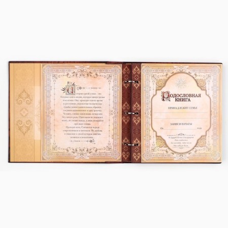 The genealogy book with a frame under the photo "Pedigree Book", under a tree, 50 sheets, 21.5 x 23.7 cm-5