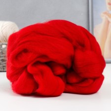 Fasting wool 100% half -toned wool 50 g (046 red)