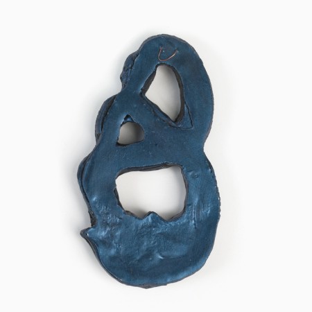 Panel with the suspension "Snake in the Flower" Blue Lunar, 12x6.5x1cm-2