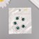 Decor for creativity metal, rhinestones "Medallion" silver 1.8x1.6x0.5 cm