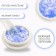 Opal powder for decor, in a jar, blue color