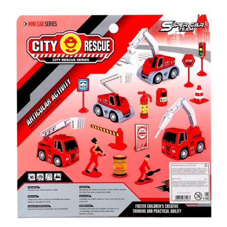 Set of children's machines "Fire Service", inertia, 5 pcs., Accessories-7