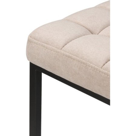 Stool Bar loft Metal/fabric, black/beige 34x34x65 cm-3