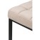 Stool Bar loft Metal/fabric, black/beige 34x34x65 cm