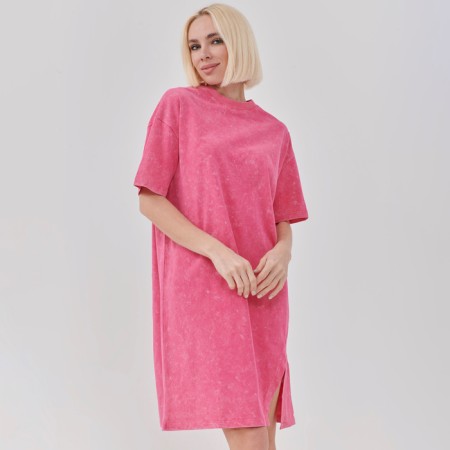 The dress is female, pink color, one size (42-46)-5