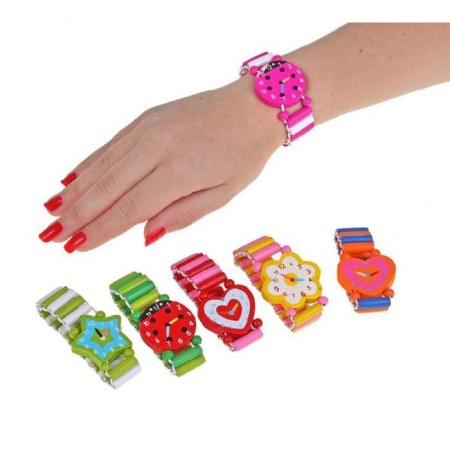 Children's watch, on an rubber band with a curly dial, MIX color-2