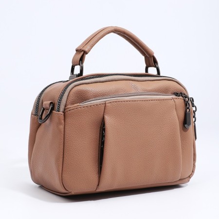 Cross-Bodi Bag on a zipper, beige color-3