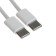 Type-C cable-Type-C, 3 A, 60 W, 1 m, data transfer, braid fabric, white