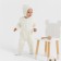 Knitted Knitty Children's Minaku, white color, height 74-80 cm