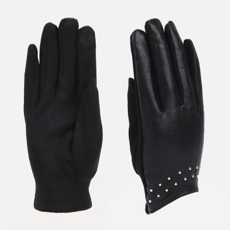 Gloves are female, dimensionless, without insulation, black color