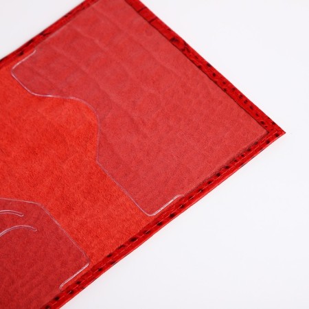 Cover for passport, kayman, red color-5