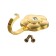 One -rod hook for curtains Cappio KC117, color gold, 2 pcs